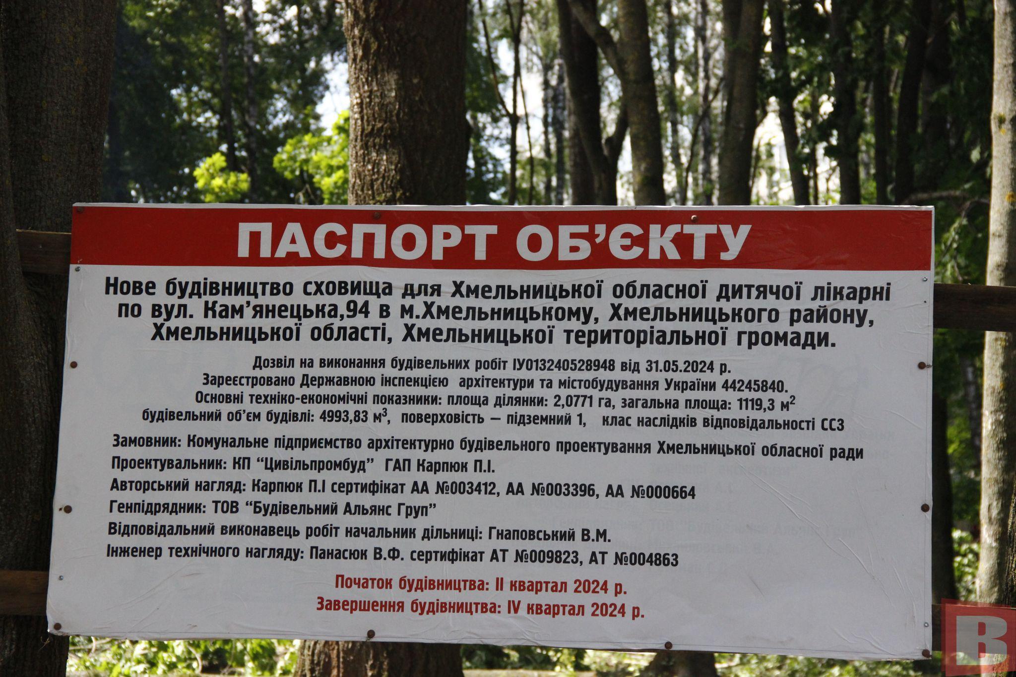 Новини Хмельницького - фото з У Хмельницькому збудують укриття для дитячої обласної лікарні.
Яким воно буде