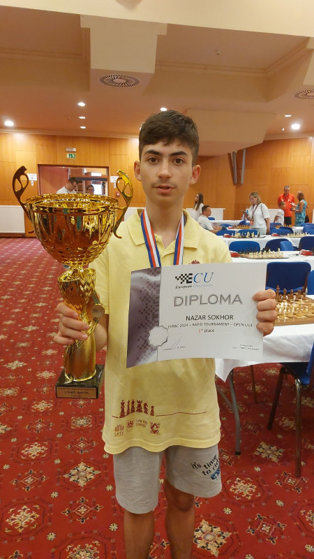 Новини Тернополя - фото з Тернополянин Назар Сохор став чемпіоном Європи зі швидких шахів серед юнаків