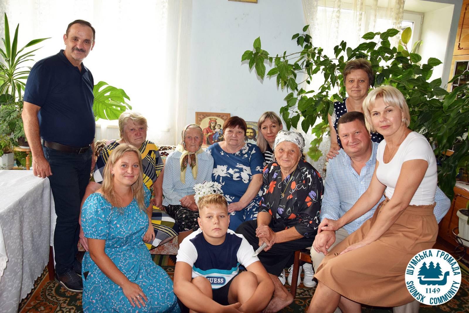 Новини Тернополя - фото з Довгожительці з Шумщини виповнилося 100 років