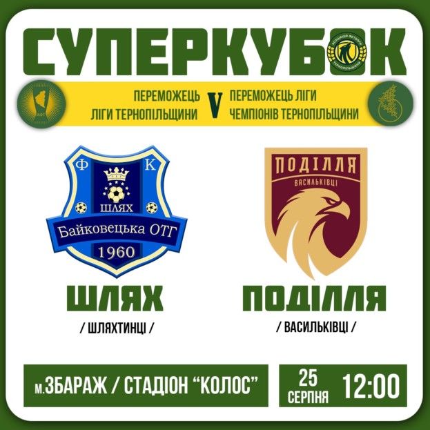 Новини Тернополя - фото з У Збаражі розіграють Суперкубок серед кращих районних футбольних команд Тернопільщини