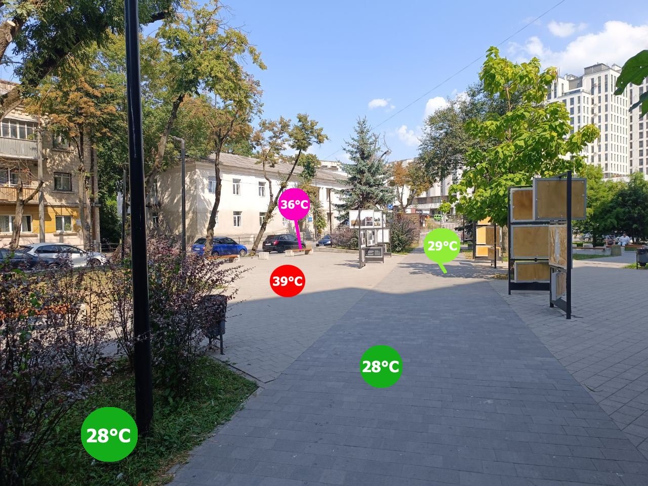 Новини Тернополя - фото з На бруківці — 39°C, а біля дерев — 28°C: як відрізняється температура на різних поверхнях у спеку