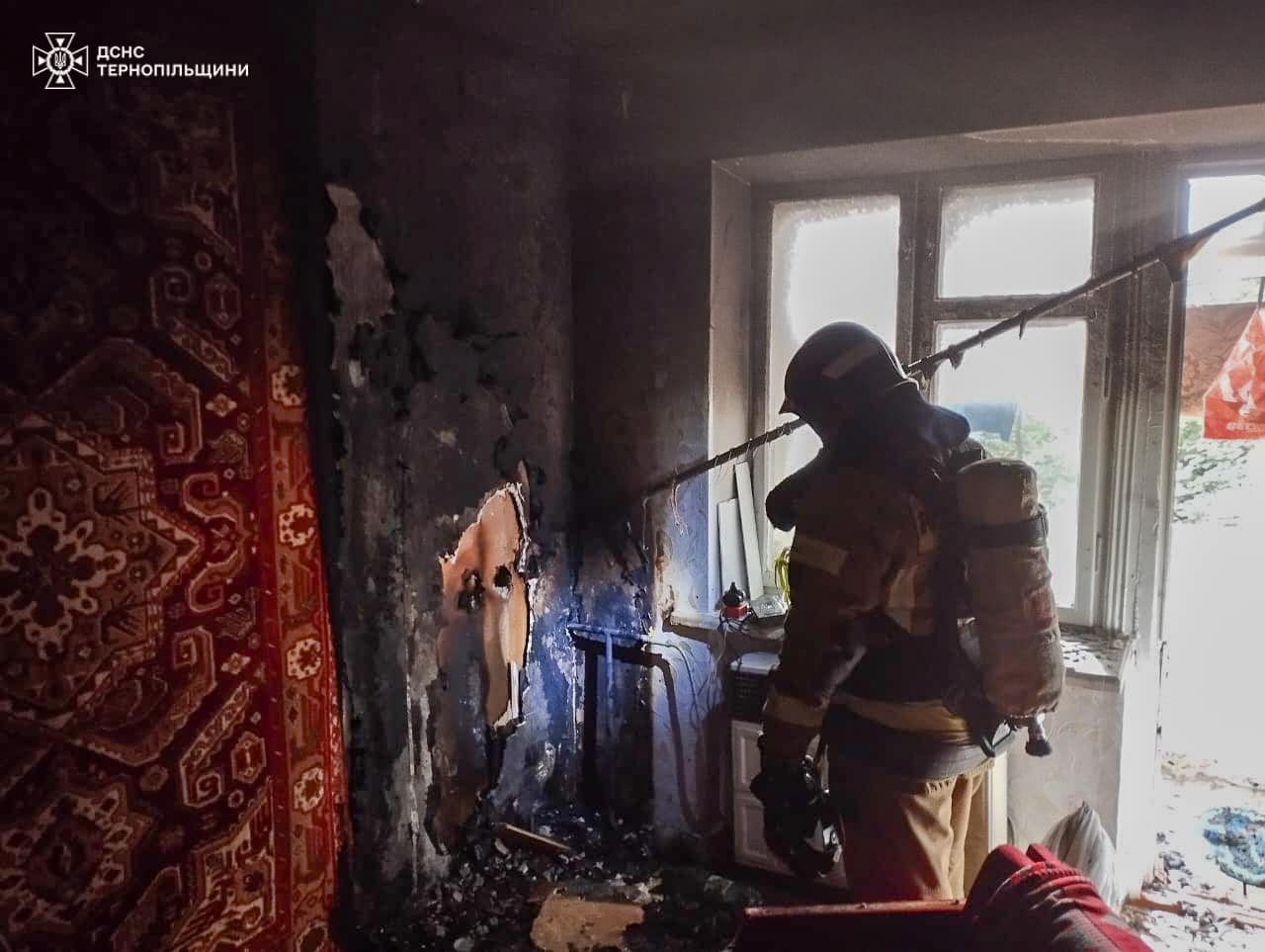 Новини Тернополя - фото з Горіла квартира в багатоповерхівці на Чортківщині