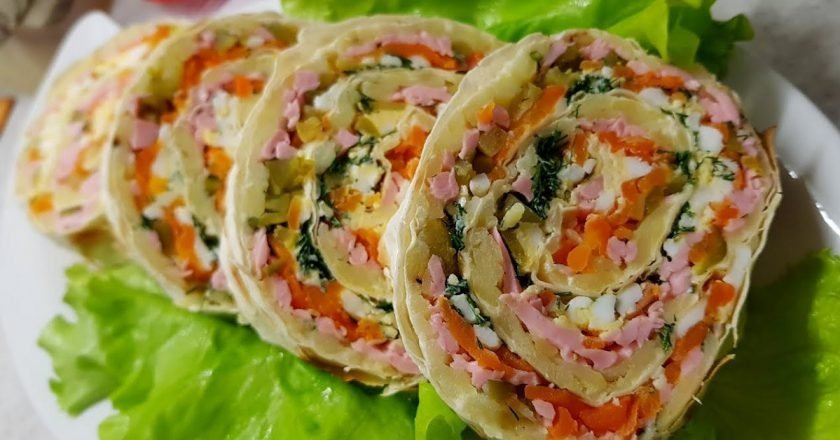 Олів'є у лаваші - цікава страва на новорічний стіл - Прості Рецепти