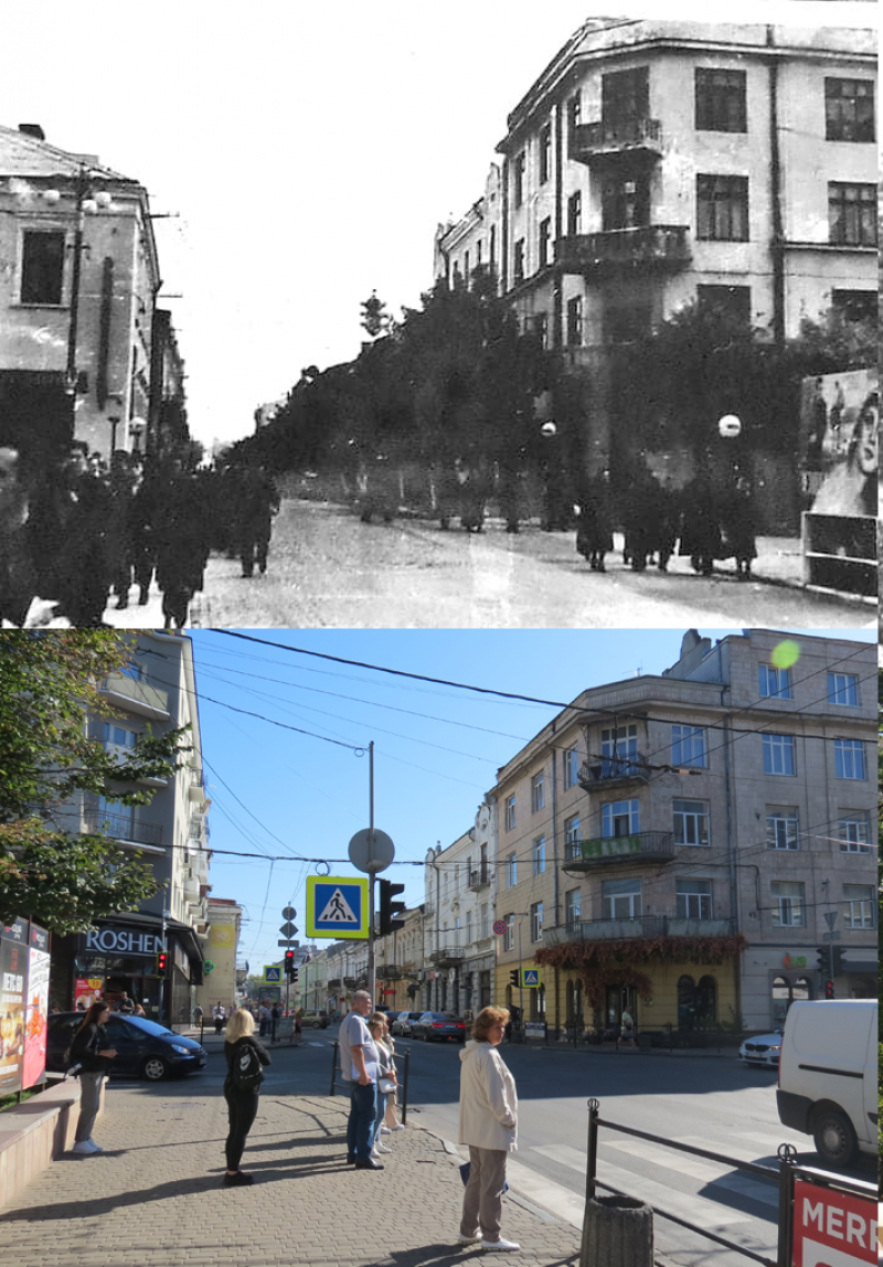 Новини Тернополя - фото з Як змінився бульвар Шевченка у Тернополі: відтворили фото минулого століття з одного ракурсу