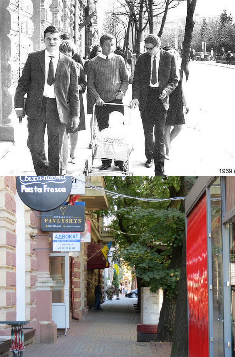 Новини Тернополя - фото з Як змінився бульвар Шевченка у Тернополі: відтворили фото минулого століття з одного ракурсу