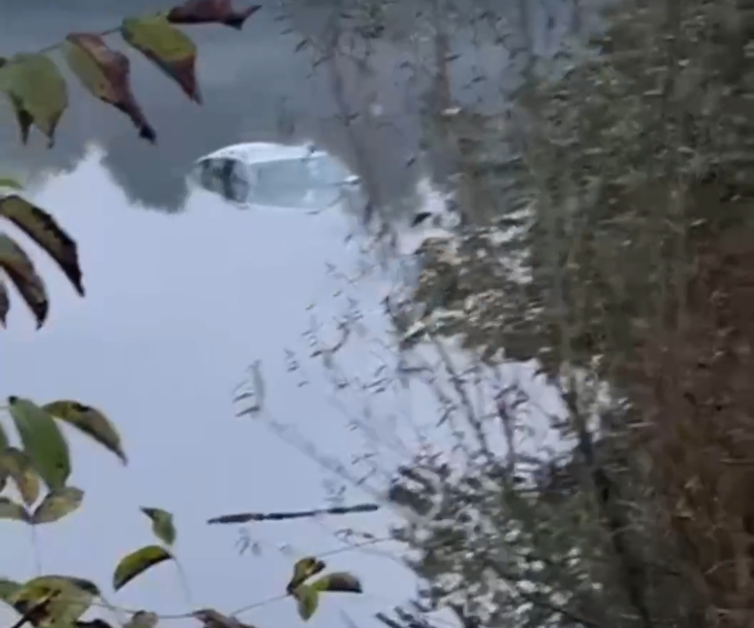 Новини Тернополя - фото з ДТП в Колодіївці: автомобіль вилетів з дороги та опинився у водоймі