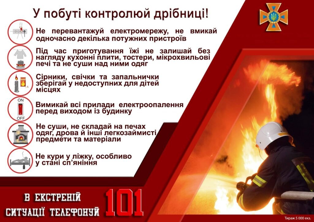 Пожежна безпека в побуті – Обухівська міська рада