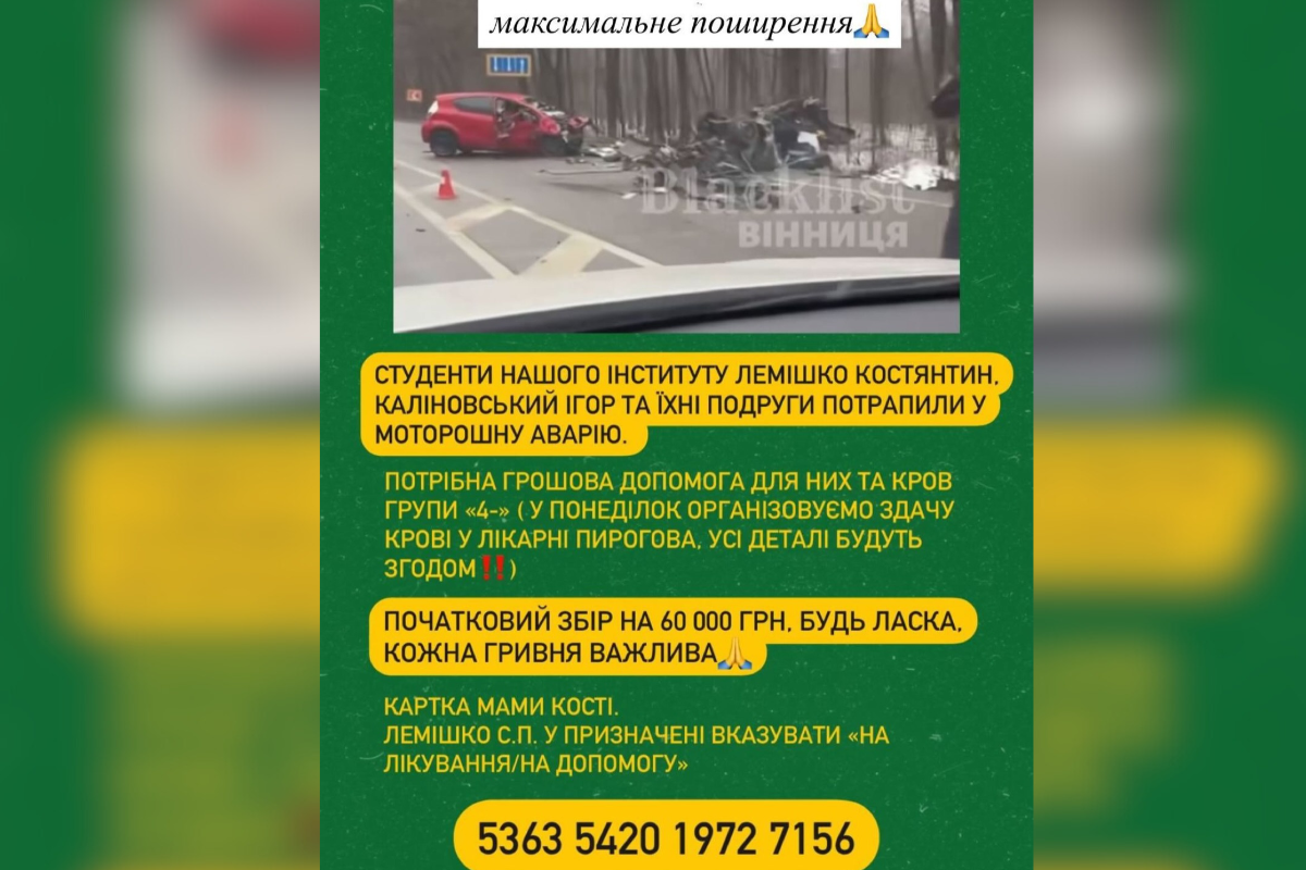 Новини Вінниці - фото з Страшна аварія на об’їзній Вінниці: ми дізналися імена людей, що були в «Тойоті»