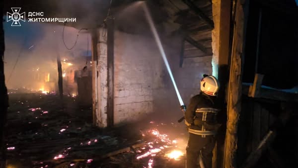 Новини Житомира - фото з На Брусилівщині горіла недіюча ферма