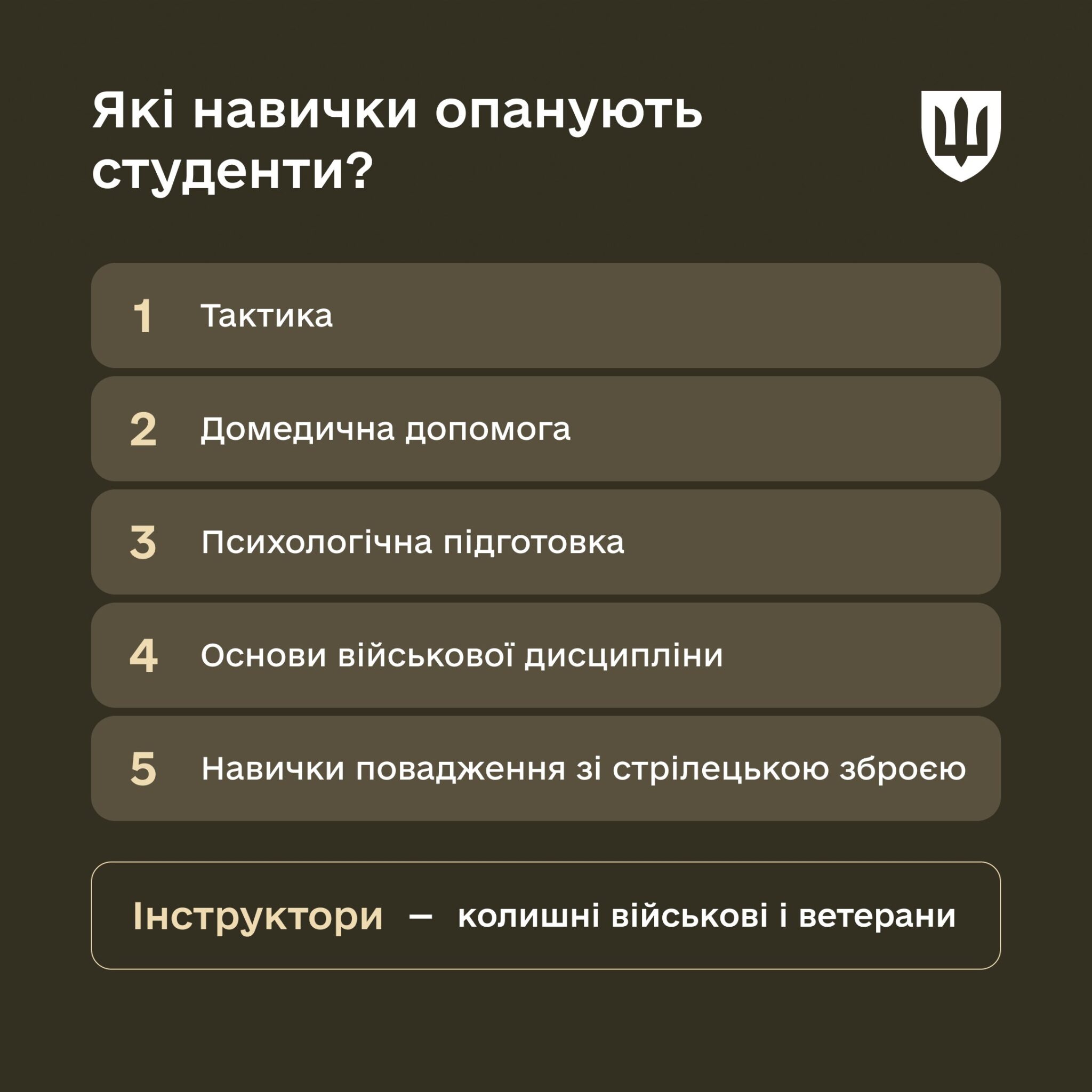 Новини Тернополя - фото з Базова загальновійськова підготовка у «вишах»: що потрібно знати
