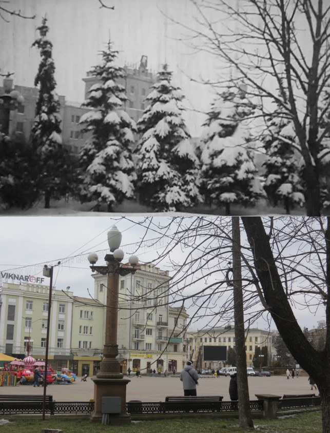 Новини Тернополя - фото з Тернопіль 54 роки тому: як змінився зимовий центр міста