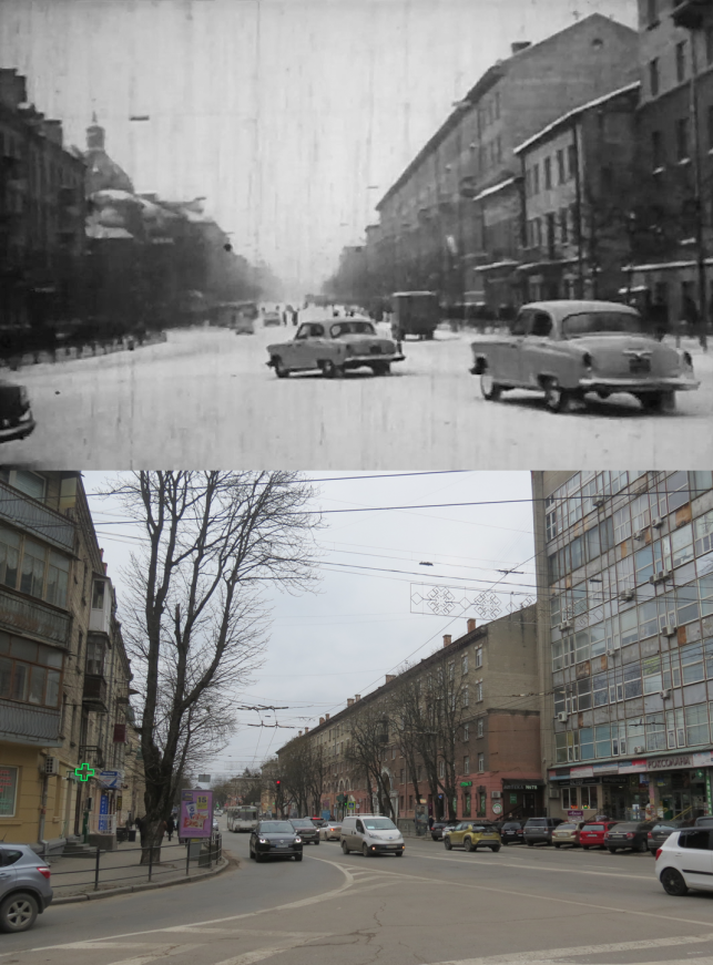 Новини Тернополя - фото з Тернопіль 54 роки тому: як змінився зимовий центр міста