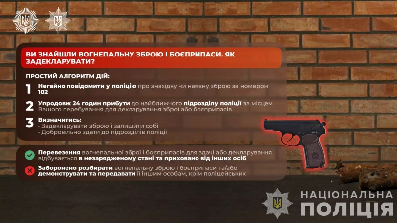 Новини Козятина - фото з На Вінниччині четвертий місяць триває кампанія з декларування зброї