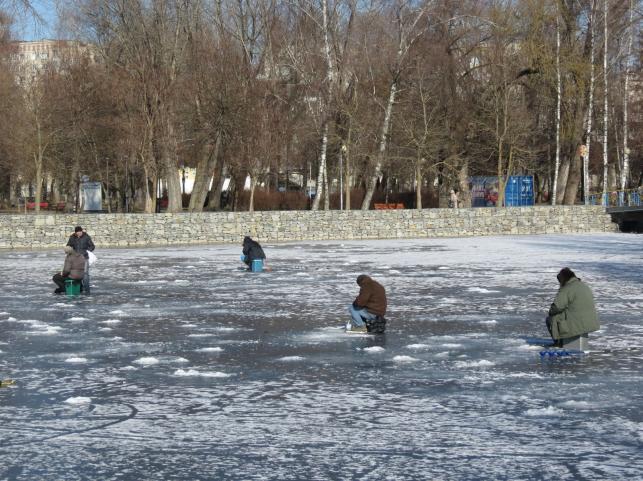 Новини Тернополя - фото з Гуляють, фотографуються та катаються на санках: тернополяни виходять на кригу Ставу