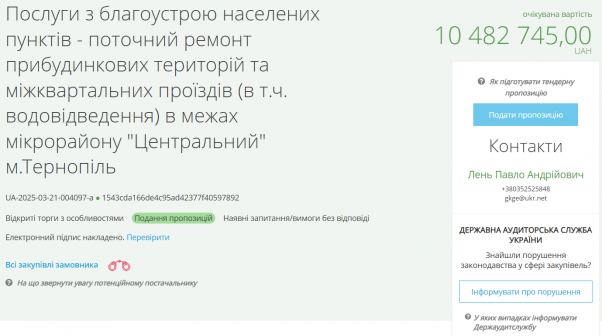 Новини Тернополя - фото з У Тернополі планують ремонтувати прибудинкові території: скільки коштів можуть витратити