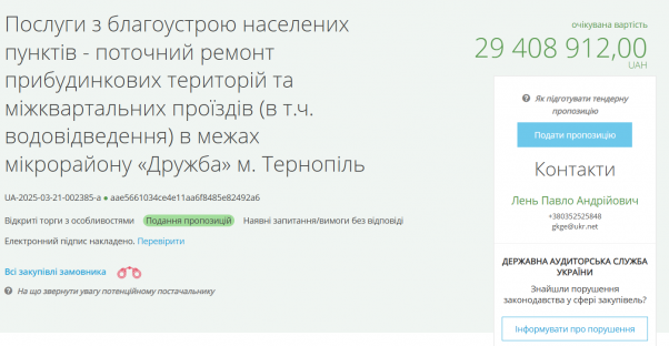 Новини Тернополя - фото з У Тернополі планують ремонтувати прибудинкові території: скільки коштів можуть витратити