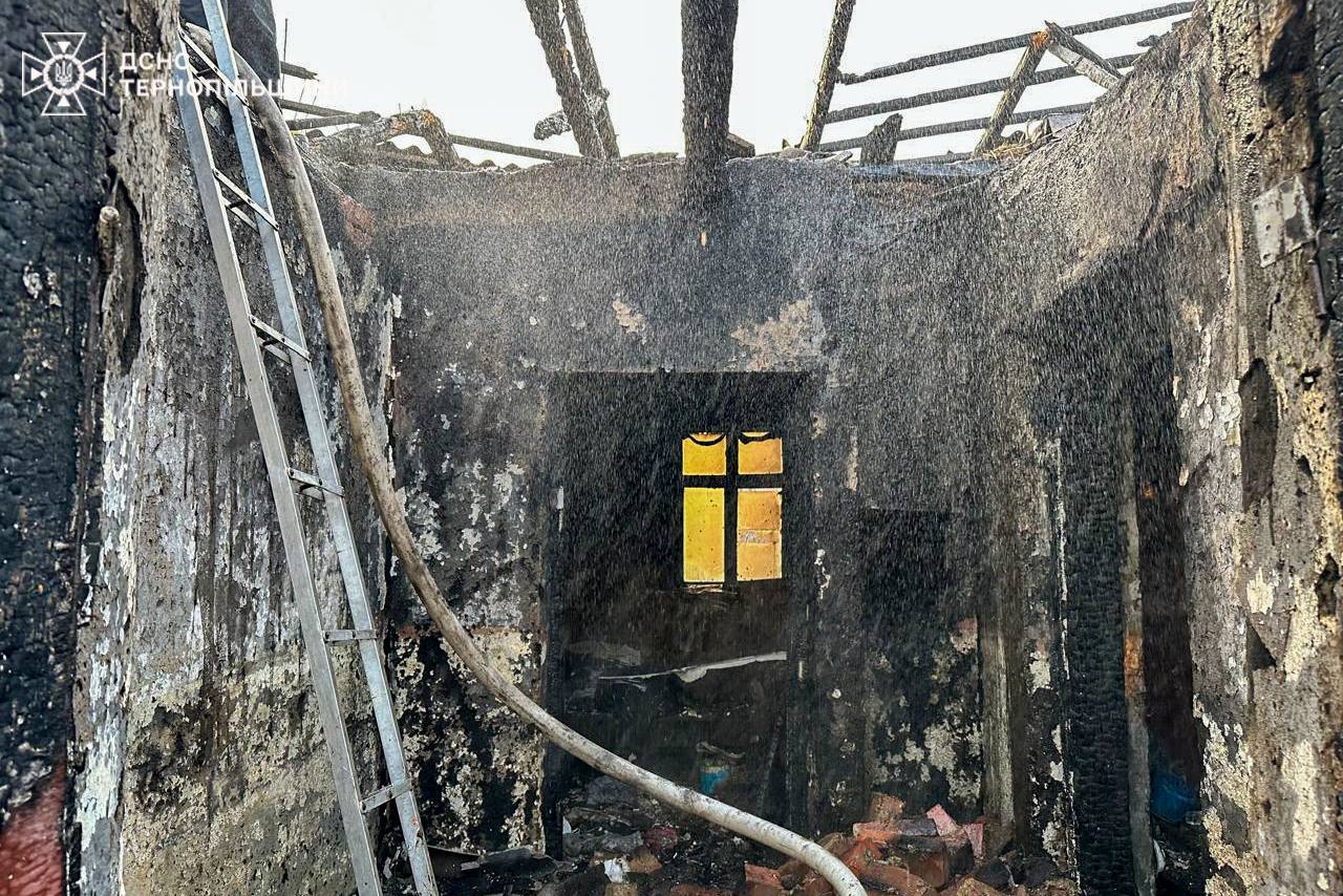 Новини Тернополя - фото з У пожежі на Чортківщині обгорів чоловік Немає опису світлини.