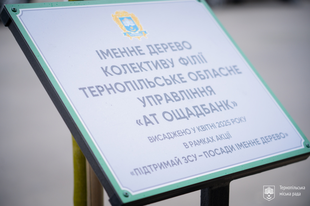 У центрі Тернополя висадили  за донати на ЗСУ