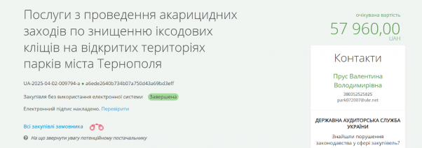 Новини Тернополя - фото з Майже 58 тисяч на дезінфекцію від кліщів: коли і які парки Тернополя планують обробити