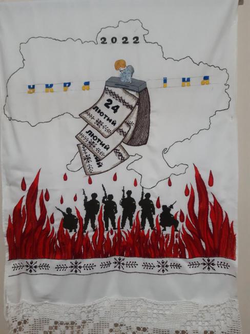 Новини Вінниці - фото з Вишивають Перемогу: унікальний рушник Ободівської громади стане символом сили та надії