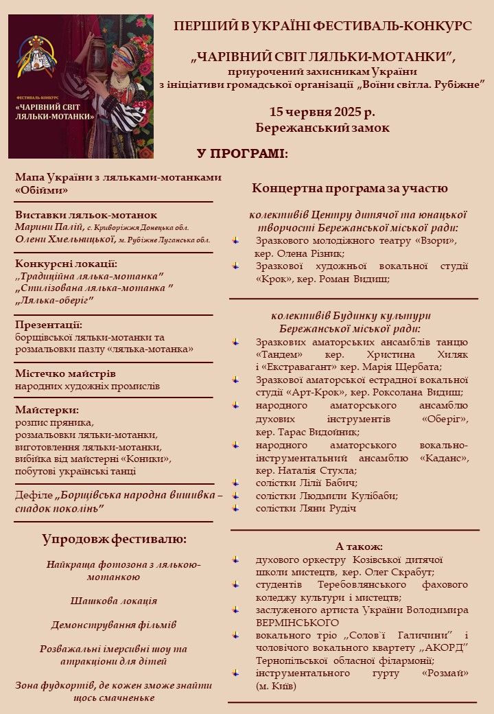 Новини Тернополя - фото з Відбудеться верший в Україні фестиваль-конкурс ляльки-мотанки