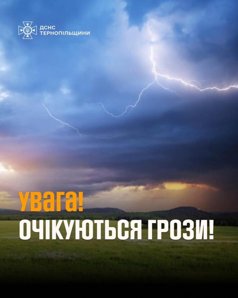 Новини Тернополя - фото з На Тернопільщині очікуються грози