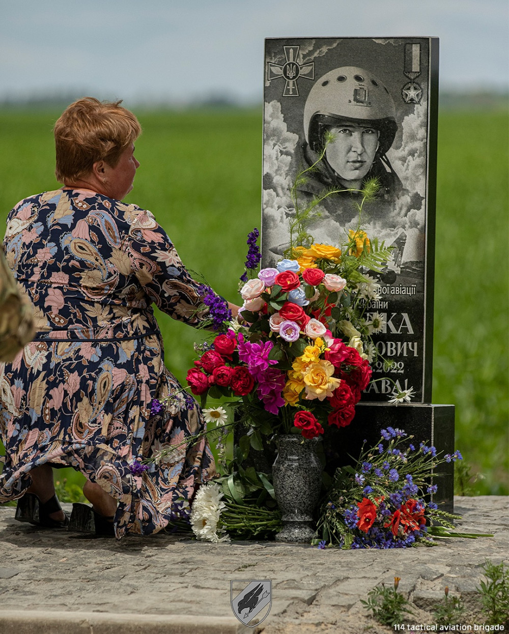 Новини Житомира - фото з У Волицькій громаді встановили пам’ятний знак на місці загибелі льотчика Степана Тарабалки