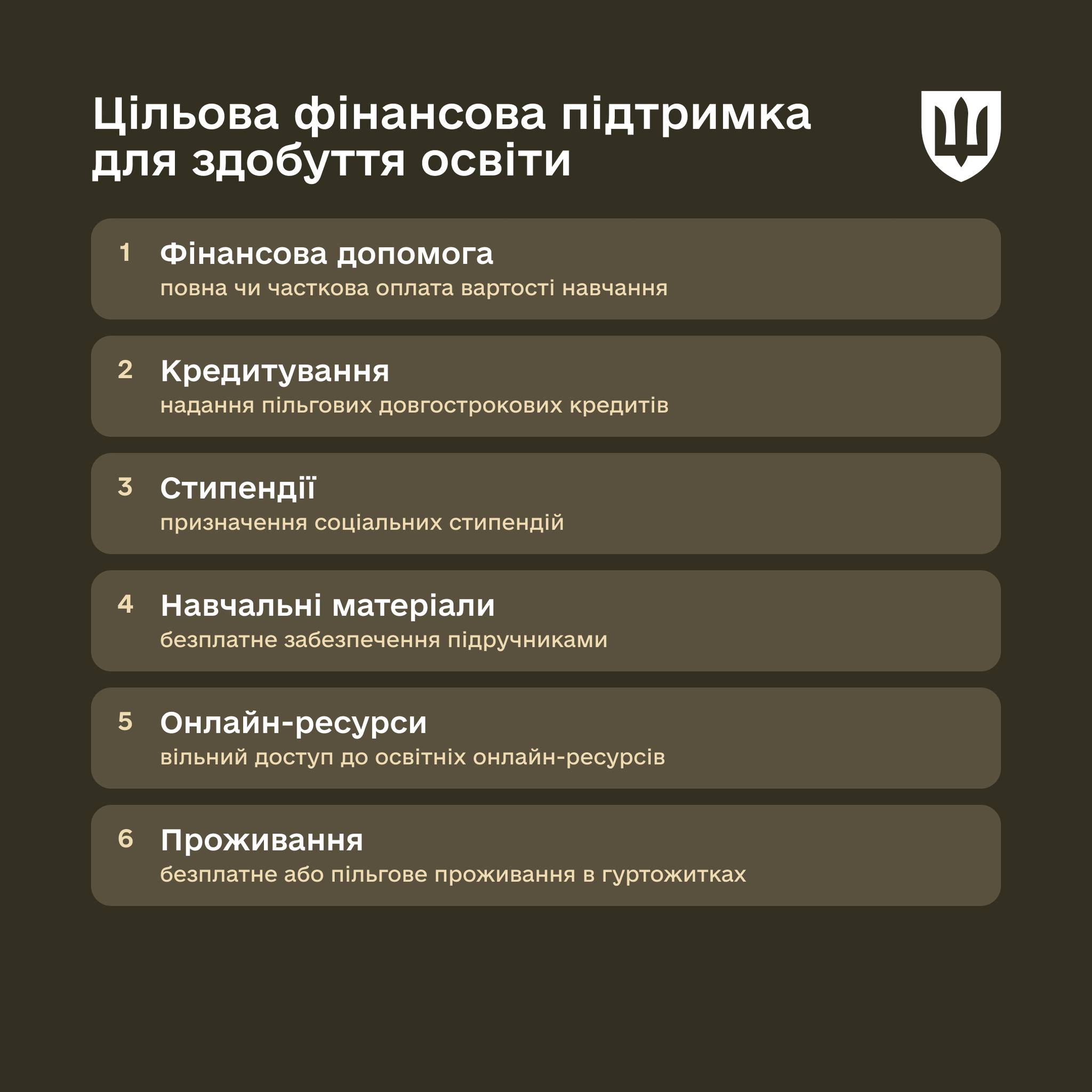 Освітні пільги для військовослужбовців, учасників бойових дій та членів їхніх родин