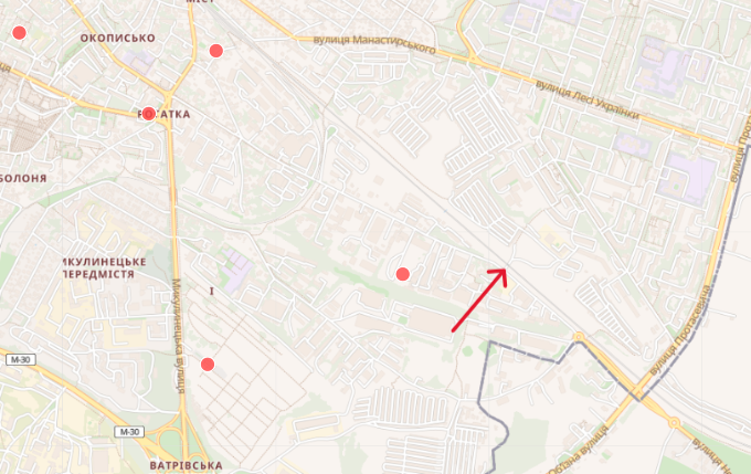 Новини Тернополя - фото з Перекрили проїзд з Гайової на Довженка. Тут планують будівництво багатоповерхівок