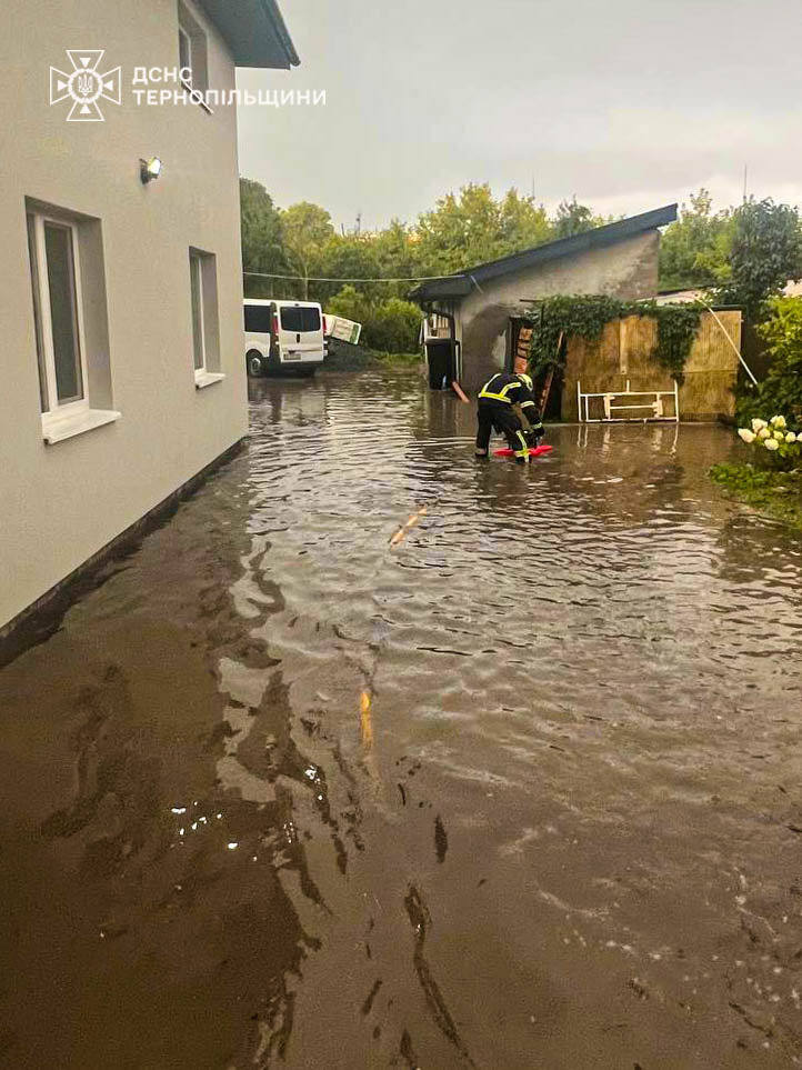 Новини Тернополя - фото з У Тернополі через зливу підтопило два приватні житлові будинки