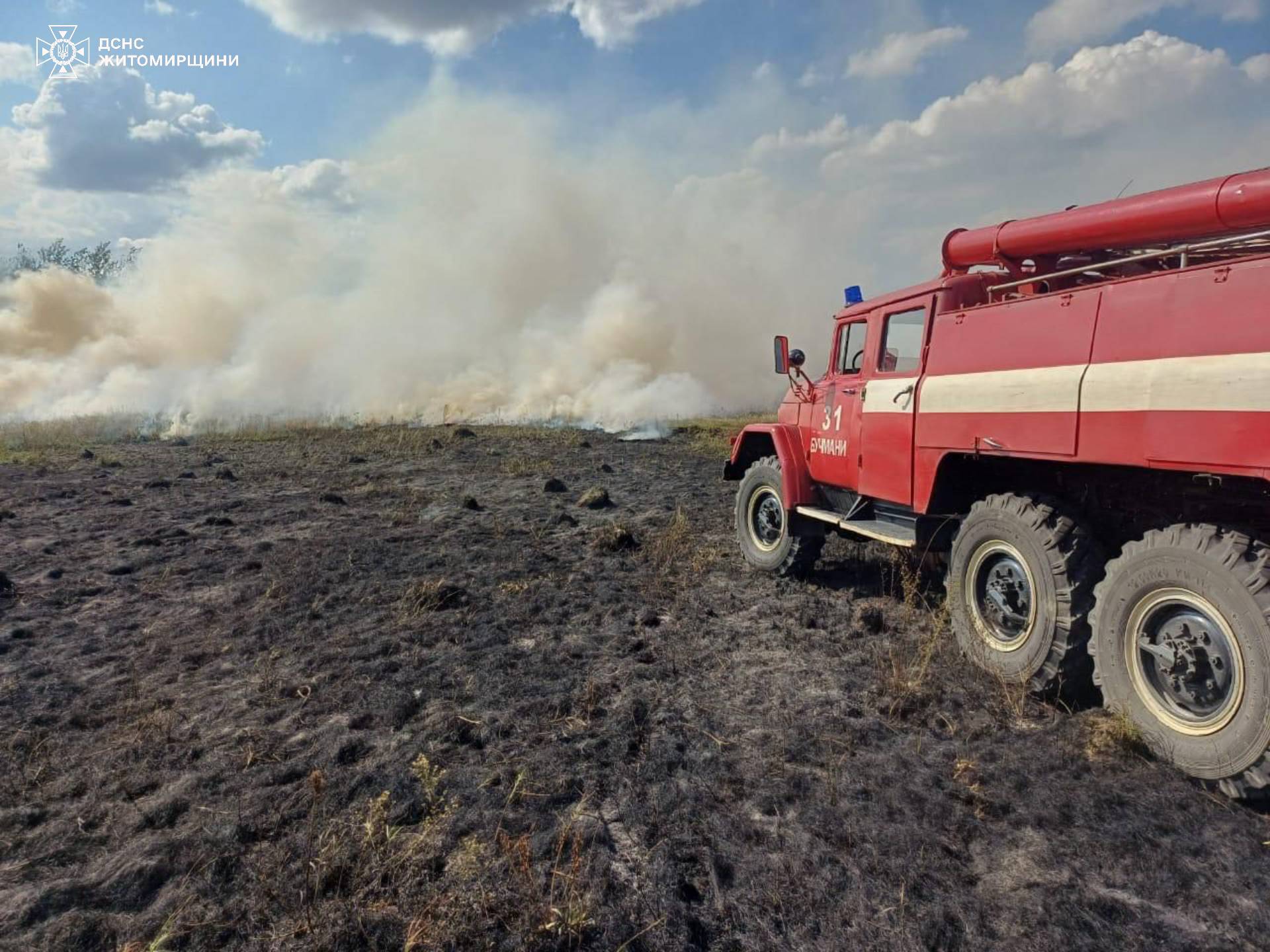 Новини Житомира - фото з Учора рятувальники ліквідували 7 загорянь сухої рослинності в Житомирському та Коростенському районах