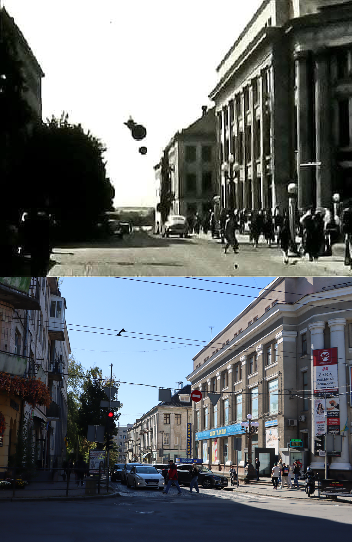 Новини Тернополя - фото з Як змінювався Центральний універмаг: від будівництва до сьогодення. Відтворили фото з одного ракурсу