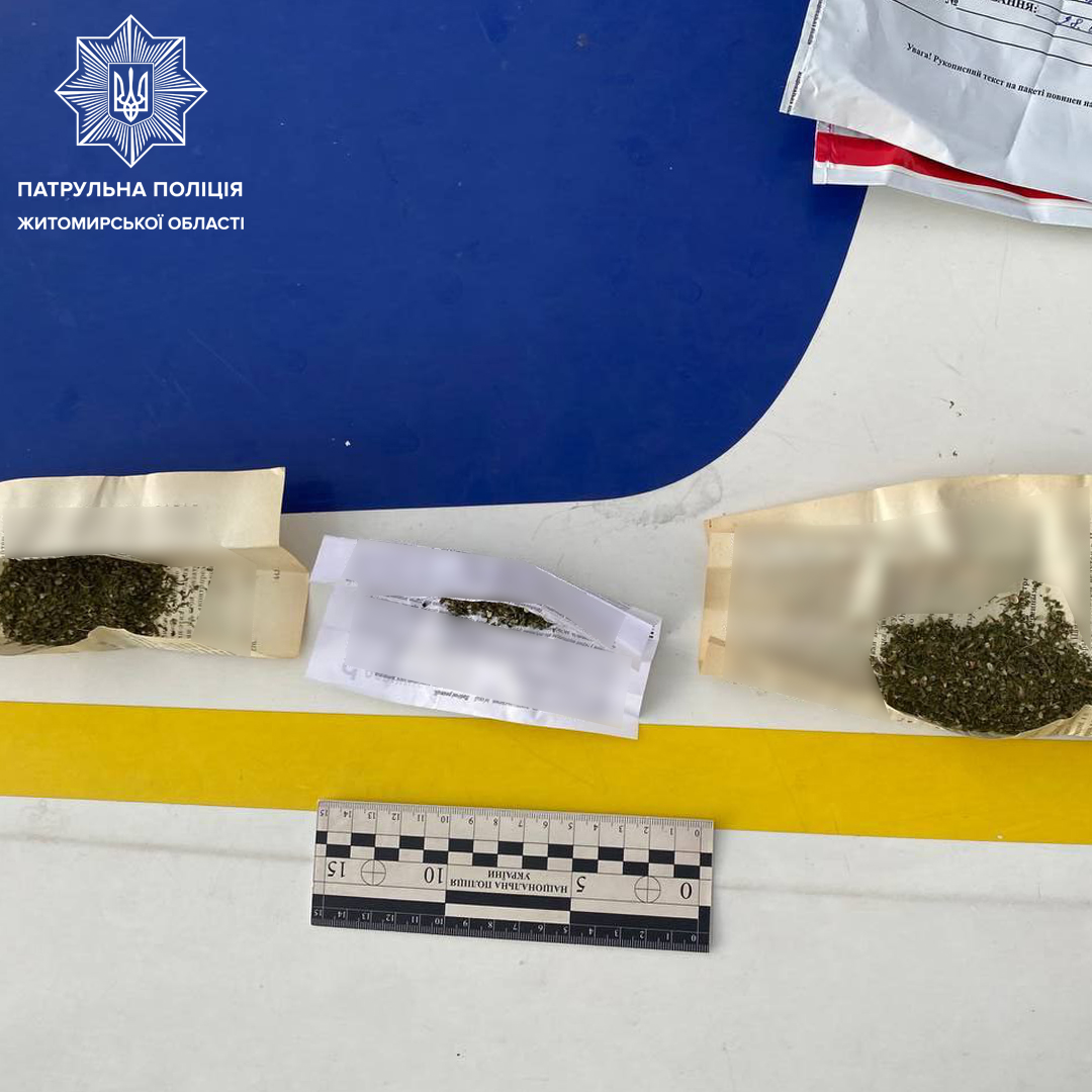 Новини Житомира - фото з За вихідні патрульні виявили наркотики у чотирьох осіб