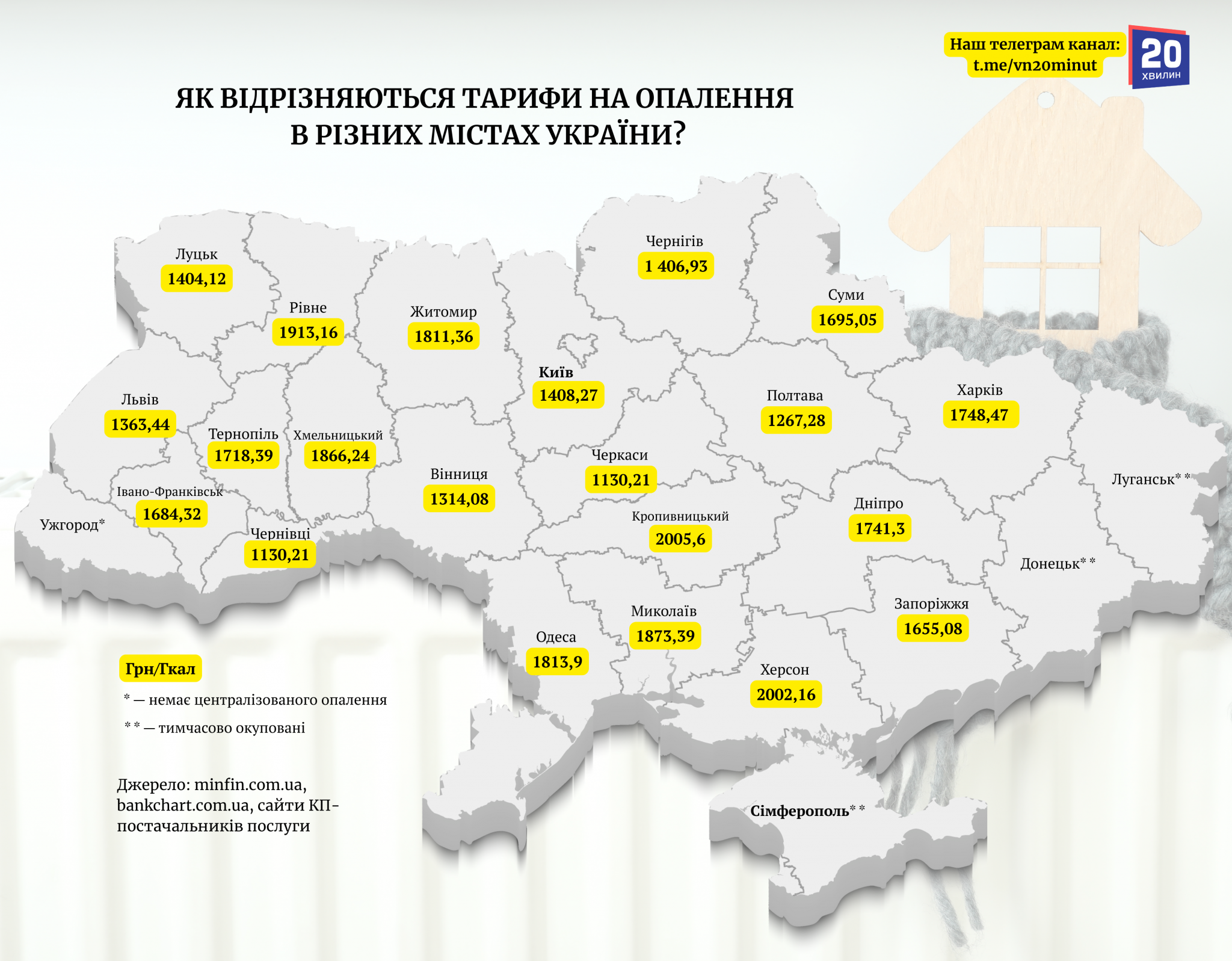 Новини Вінниці - фото з У вінничан один з найменших тарифів. Скільки коштує опалення в Україні?