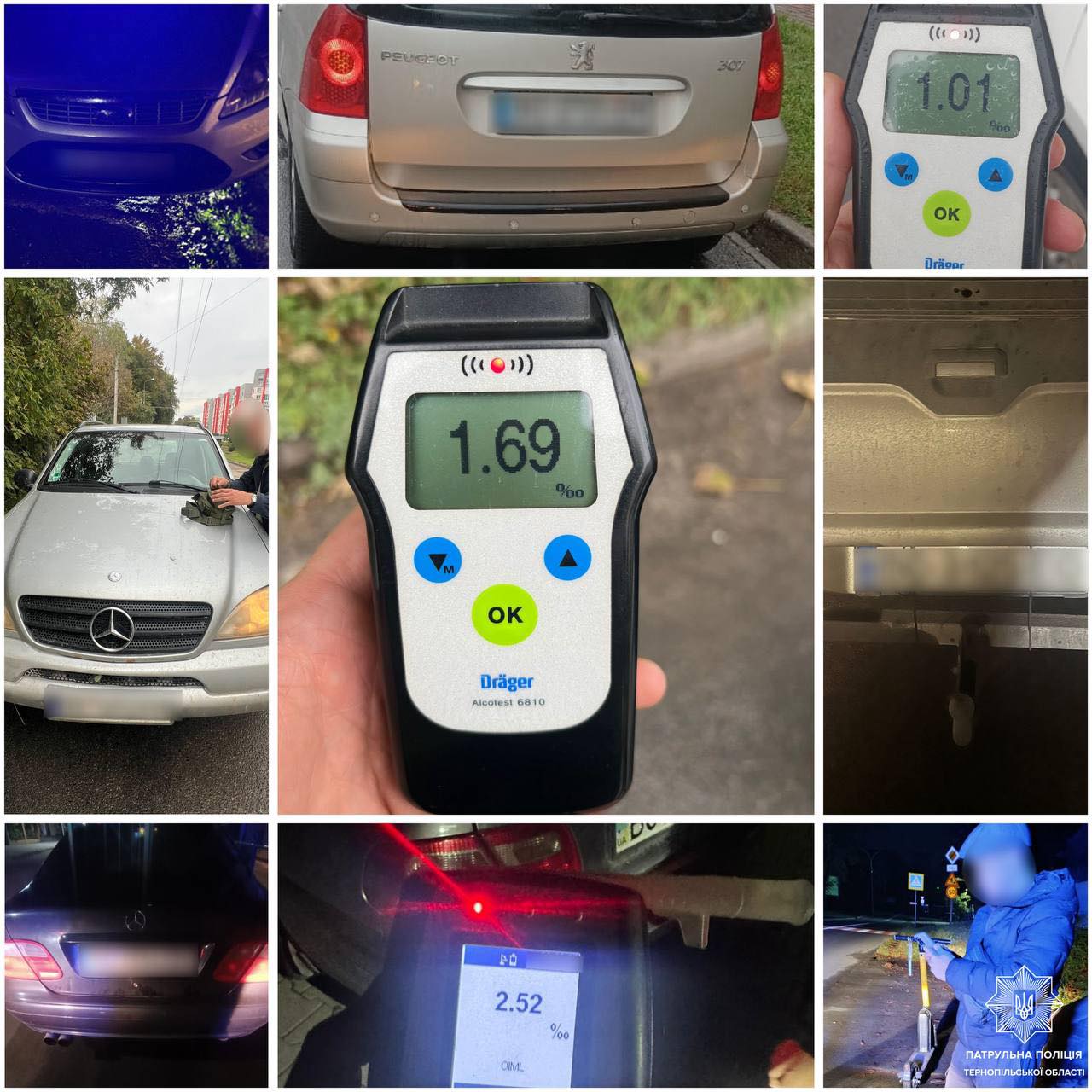 Новини Тернополя - фото з За вихідні патрульні виявили сімох пʼяних водіїв