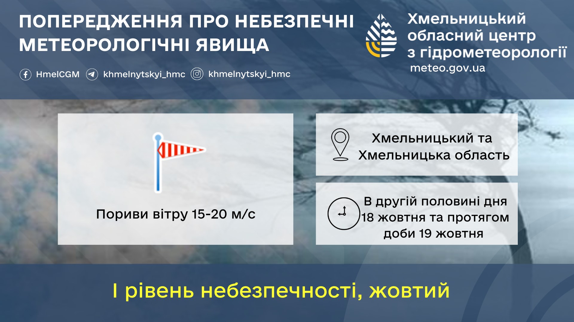 Новини Хмельницького - фото з На Хмельниччині різко похолодає, а дощ не відпускатиме На Хмельниччині оголосили штормове попередження