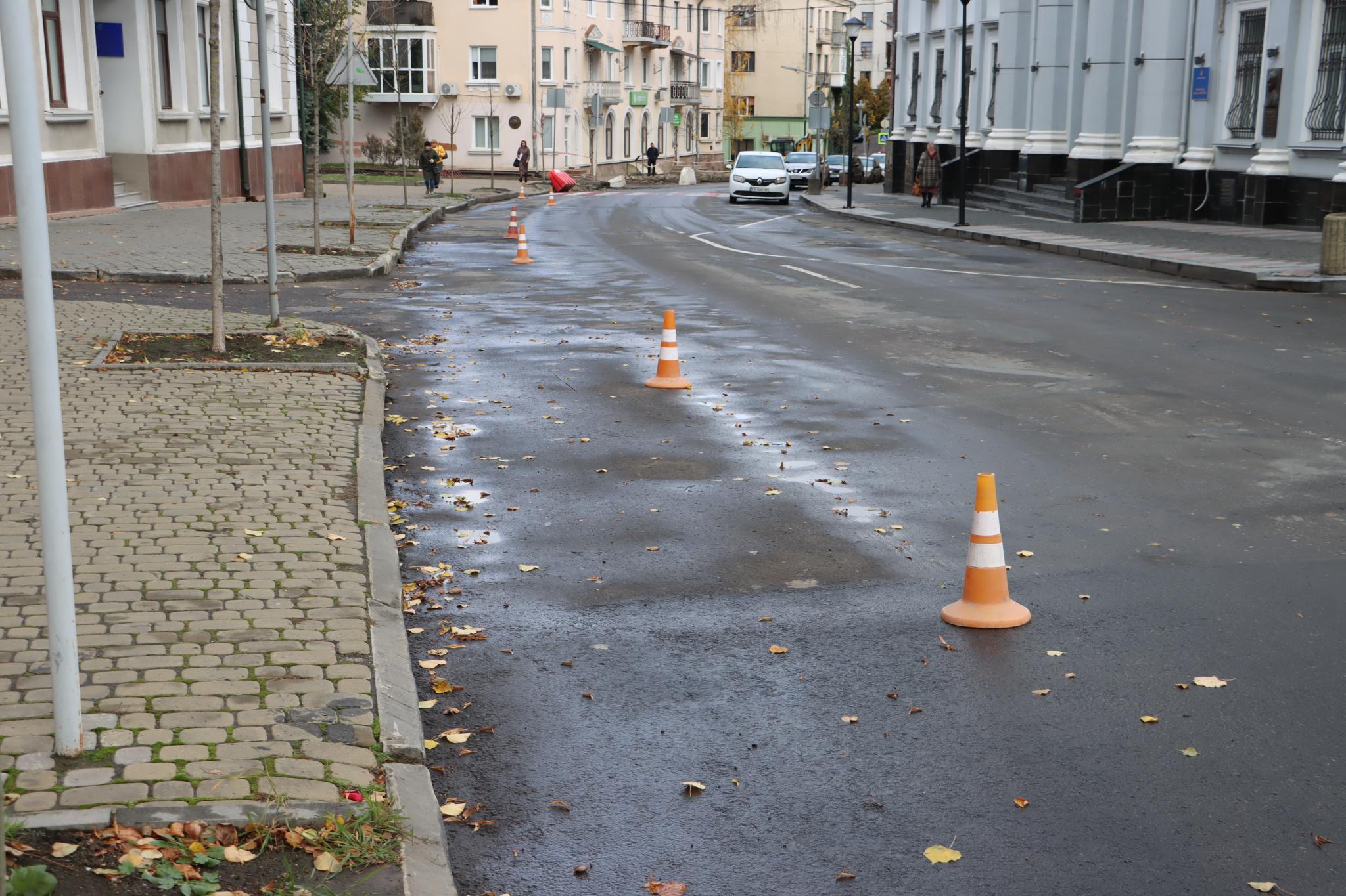 Новини Тернополя - фото з На Листопадовій частково обмежили паркування авто та почали реконструкцію тротуарів