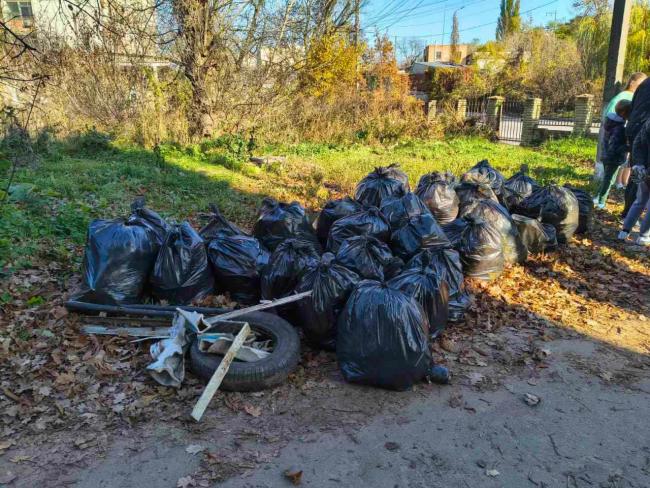 Новини Вінниці - фото з Півсотні вінничан вийшли на осінню толоку. Разом прибирали узбережжя та сквери міста