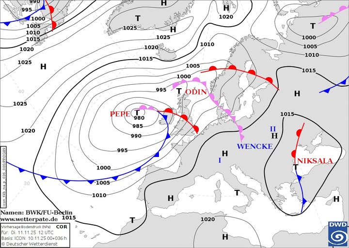 Новини Козятина - фото з Будуть нічогенькі дощі, тож парасолі — обов'язково. Йде циклон «Niksala»