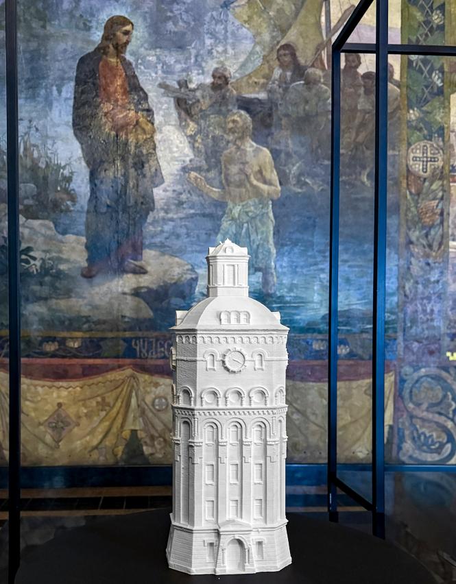 Новини Вінниці - фото з Вінницька Вежа у Лаврі. У Києві відкрили виставку з 3D-моделлю символу Вінниці