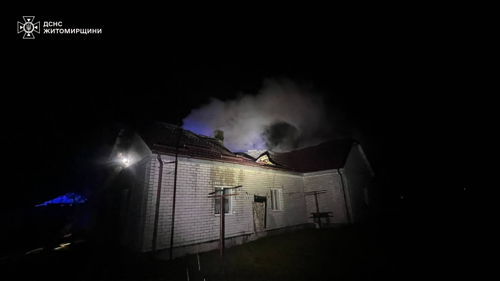 Новини Житомира - фото з Рятувальники ліквідували загоряння даху приватної оселі на Коростенщині