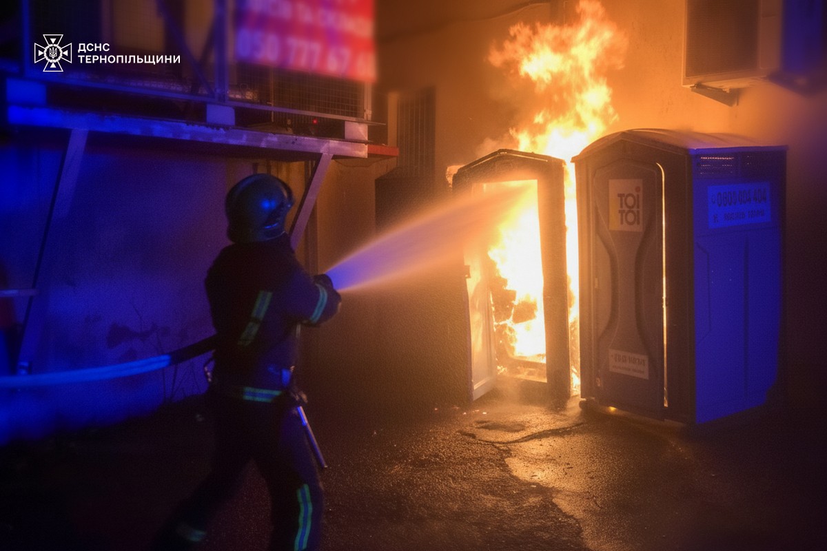 Новини Тернополя - фото з У Тернополі горіли квартира і біотуалет. У задимленому помешканні рятувальники виявили чоловіка