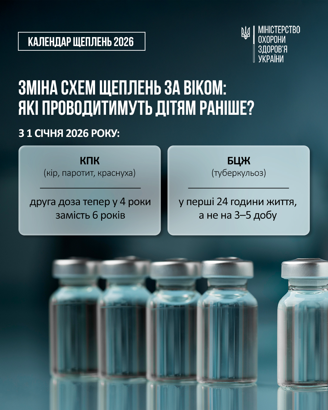 Новини Тернополя - фото з Оновлений Календар щеплень: які вакцини діти отримуватимуть раніше з 1 січня 2026 року