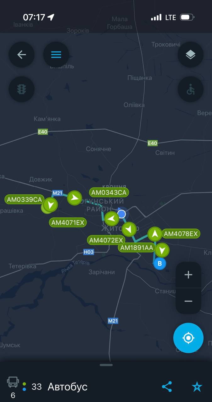 Новини Житомира - фото з Тимчасовий перевізник почав обслуговувати маршрут №33 «Корабельна – Селецька»