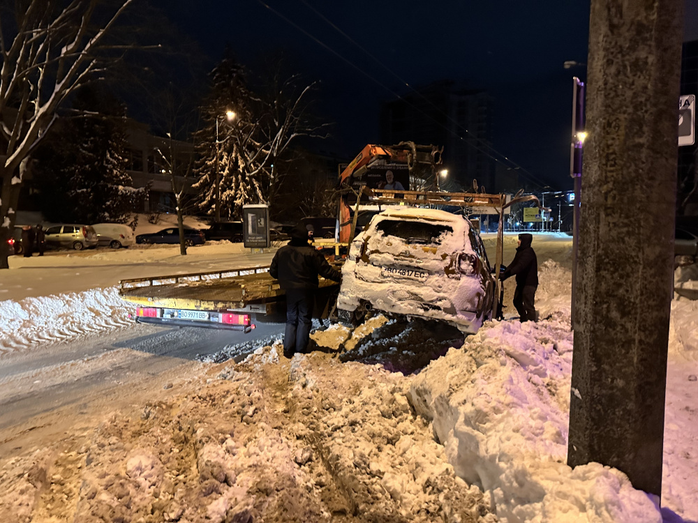 Новини Тернополя - фото з За ніч у Тернополі евакуювали 17 автомобілів та вивезли близько 1800 м³ снігу
