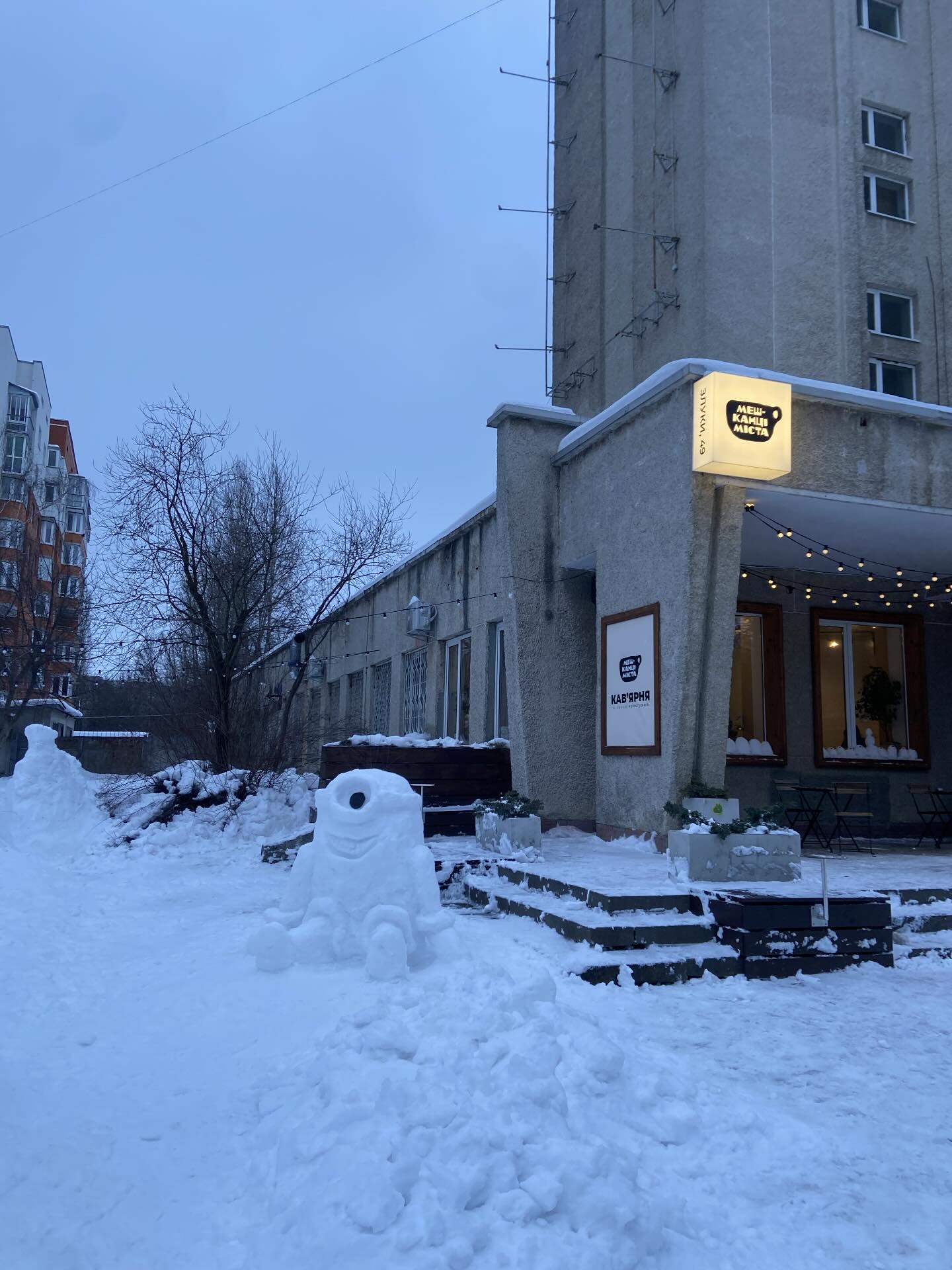 Новини Тернополя - фото з Креатив з льоду та снігу: тернопільські вулиці прикрасили незвичні снігові фігури