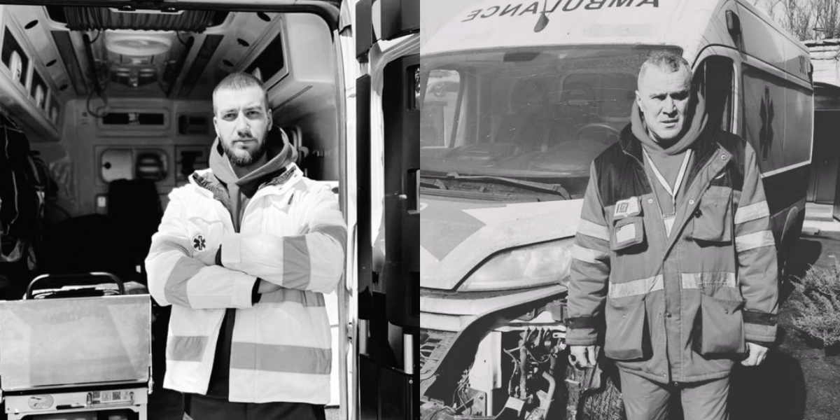 Новини Хмельницького - фото з На «швидких» Хмельниччини з’явилися чорні стрічки: вшановують загиблих медиків Загиблі медики з Харківщини, Дмитро Колесник та Олег Журавльов, фото обласного центру екстреної медичної допомоги