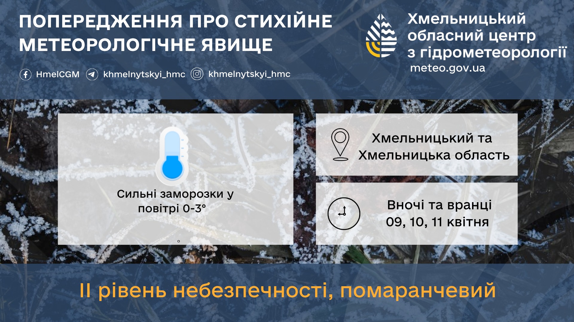 Також вночі вдарять заморозки