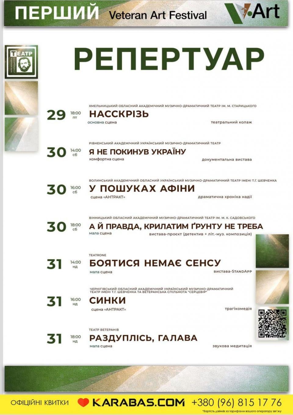 У Хмельницькому проведуть Перший фестиваль ветеранських театрів: що у програмі