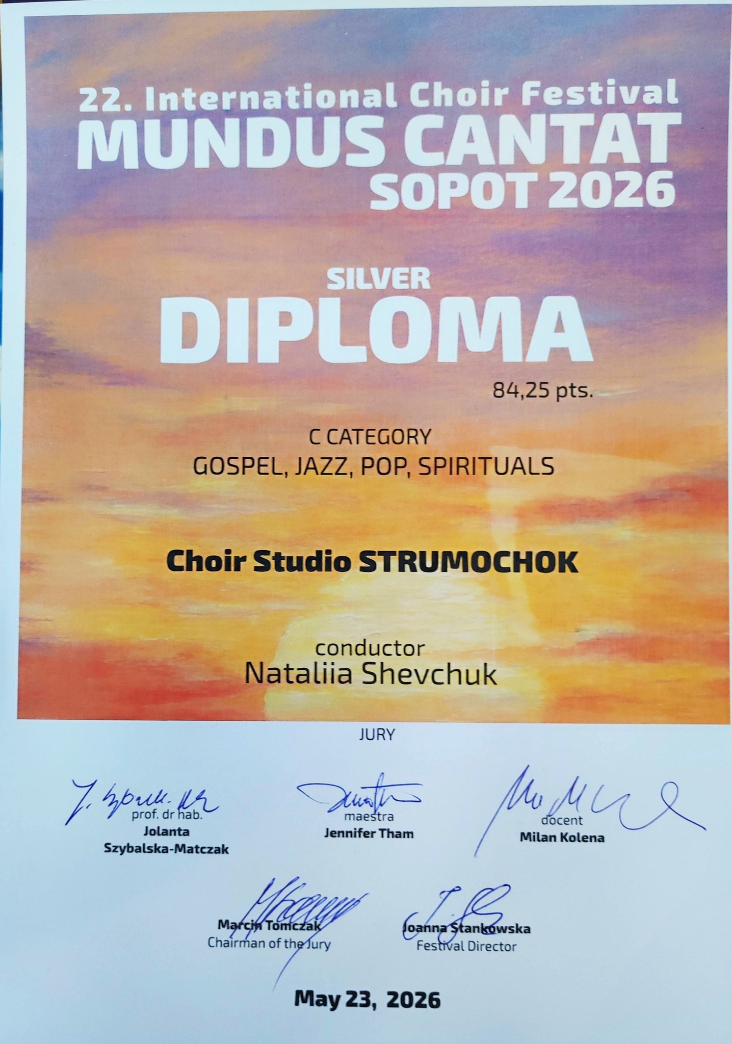 Новини Житомира - фото з Житомирський «Струмочок» здобув Срібний диплом на престижному міжнародному фестивалі у Сопоті